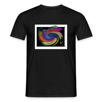 Vortex « Schauberger » - T-shirt homme - noir - Devant - AI Model Male 178 light (178cm)