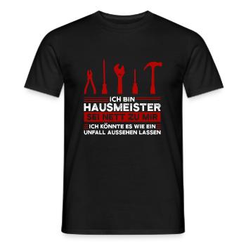 Hausmeister Job Hauswart Geschenk - Männer T-Shirt - Schwarz - Vorne - AI Model Male 178 light (178cm)