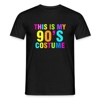 This Is My 90 s Costume retro vintage - Men's T-Shirt - black - Front - AI Model Male 178 light (178cm)
