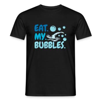 Eat My Bubbles Swimming Team Swimmer Lustig Schwim - Men's T-Shirt - black - Front - AI Model Male 178 light (178cm)