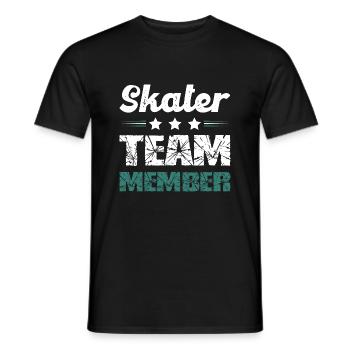 Skater Team - Men's T-Shirt - black - Front - AI Model Male 178 light (178cm)