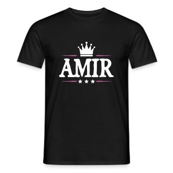 Amir - T-shirt homme - noir - Devant - AI Model Male 178 light (178cm)