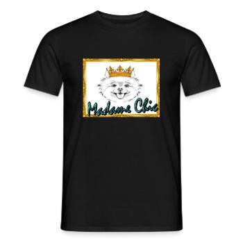 Madame Chic, T-shirt, sweater, accessories - Men's T-Shirt - black - Front - AI Model Male 178 light (178cm)