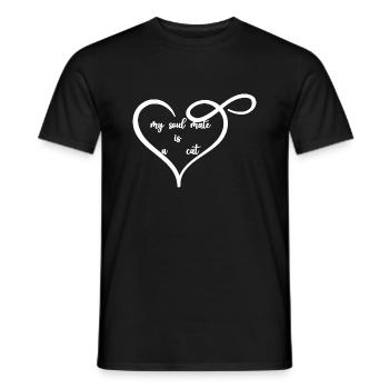 Mon âme sœur est un chat - T-shirt homme - noir - Devant - AI Model Male 178 light (178cm)
