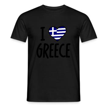 i love greece - Männer T-Shirt - Schwarz - Vorne - AI Model Male 178 light (178cm)