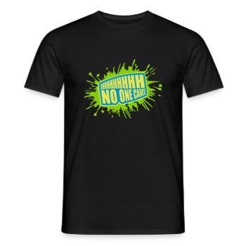 shhh no one cares - Männer T-Shirt - Schwarz - Vorne - AI Model Male 178 light (178cm)
