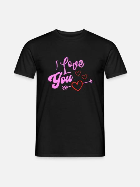 Je t’aime - T-shirt homme - noir