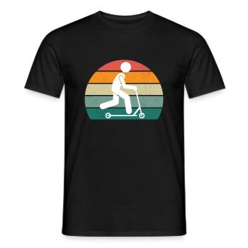 RetroScooter - Men's T-Shirt - black - Front - AI Model Male 178 light (178cm)