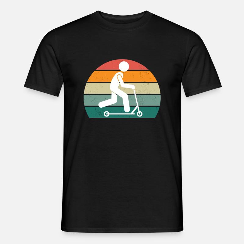 RetroScooter - Männer T-Shirt - Schwarz