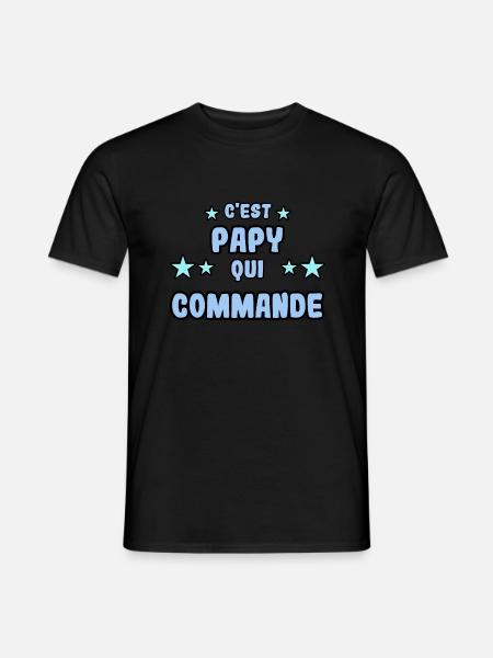 C'est papy qui commande - T-shirt homme - noir