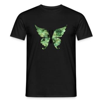 Butterfly green - Men's T-Shirt - black - Front - AI Model Male 178 light (178cm)