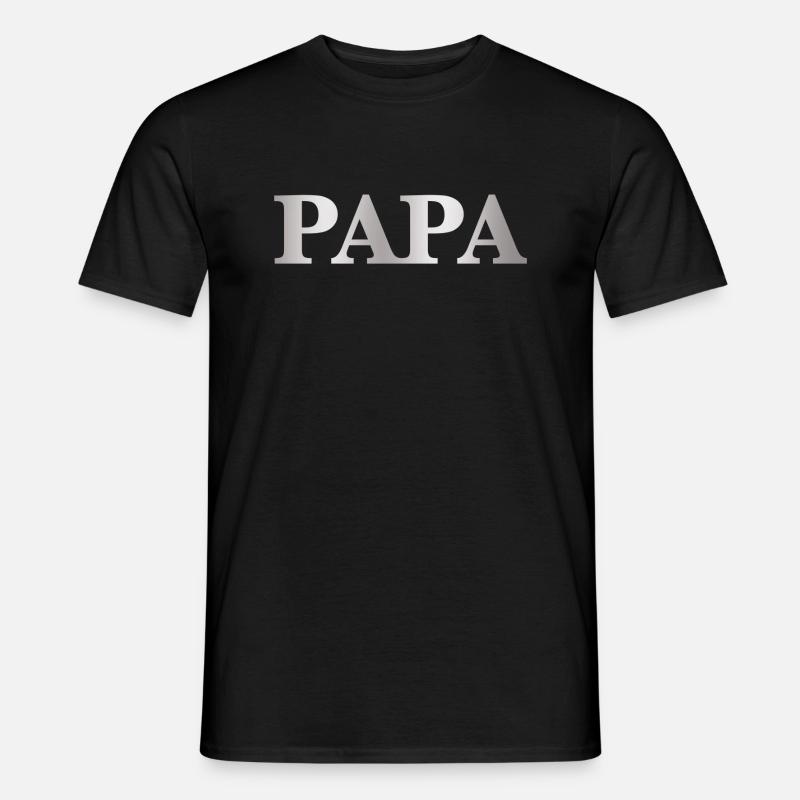 Papa - Männer T-Shirt - Schwarz