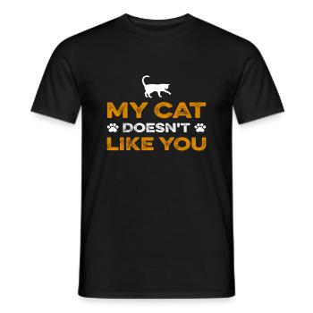 Mon chat ne t’aime pas - T-shirt homme - noir - Devant - AI Model Male 178 light (178cm)