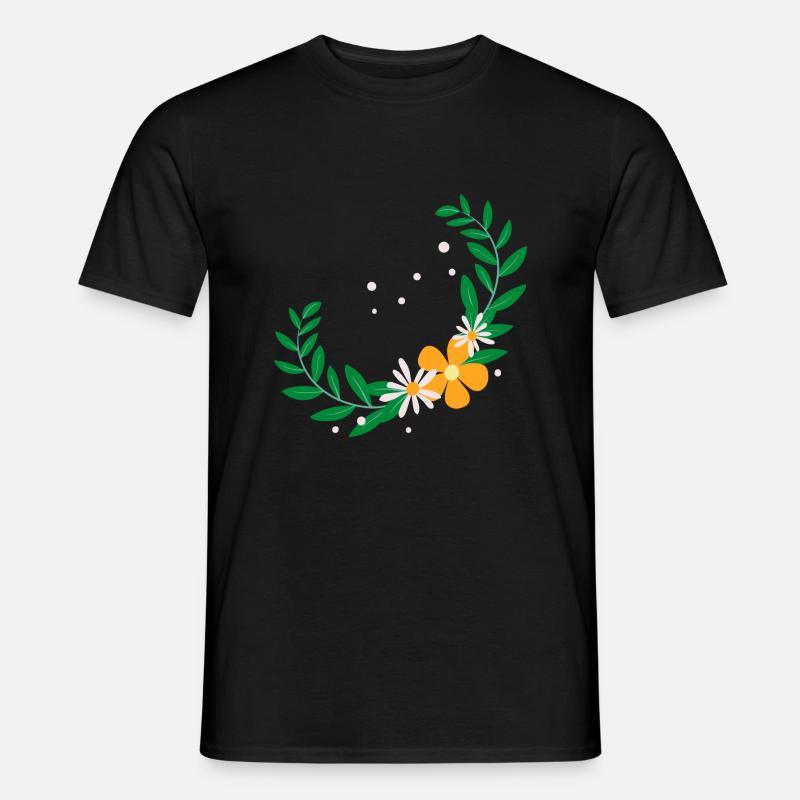 Flower Blume Pflanze - Männer T-Shirt - Schwarz