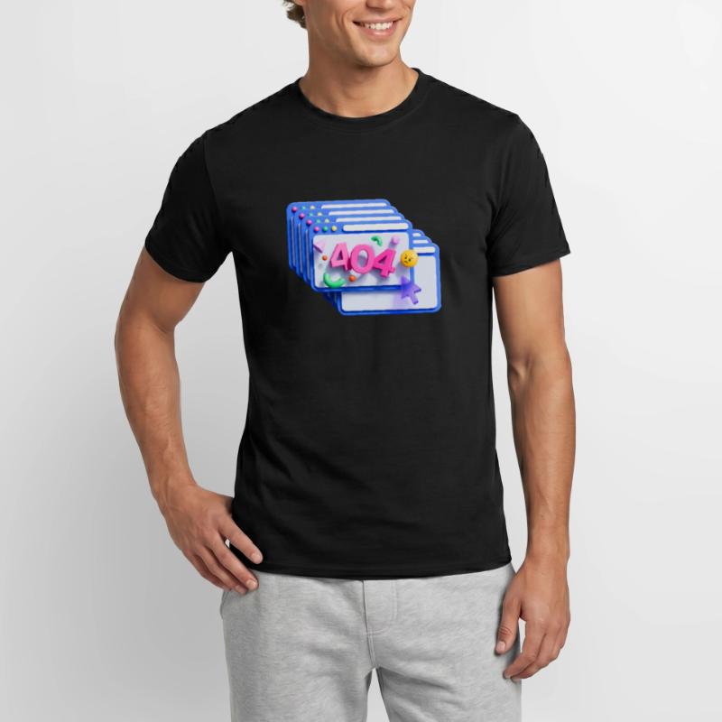 404-Fehlercode, 3d Männer T-Shirt