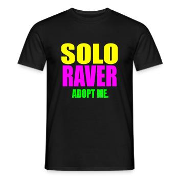 Solo-Raver adoptiere mich - Männer T-Shirt - Schwarz - Vorne - AI Model Male 178 light (178cm)