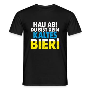 Hau ab du bist kein kaltes Bier Biertrinker kostüm - Männer T-Shirt - Schwarz - Vorne - AI Model Male 178 light (178cm)