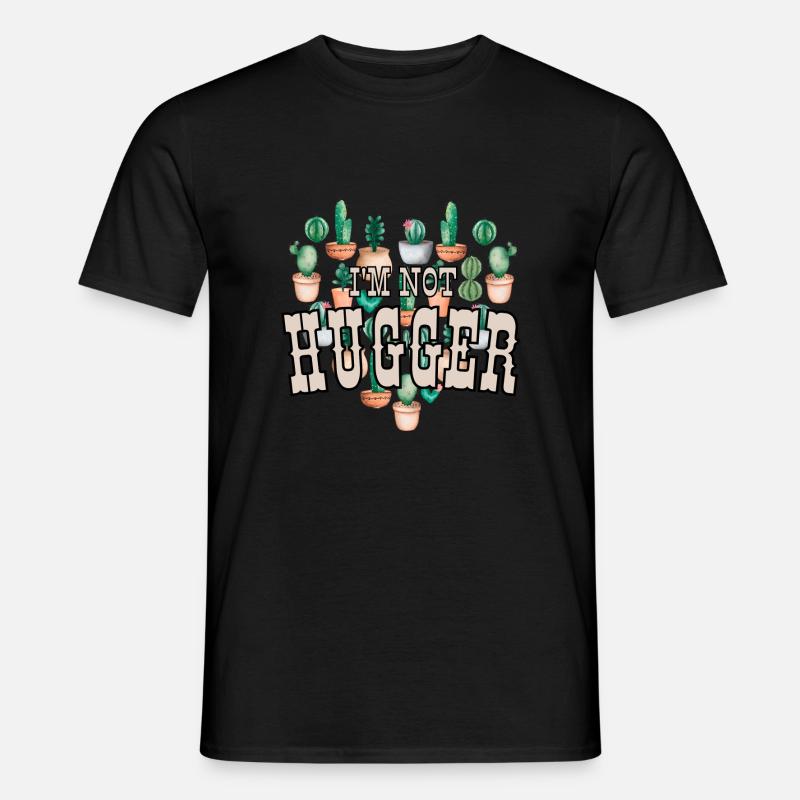 Ich bin kein Umarmer - Männer T-Shirt - Schwarz