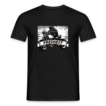 Freiheit - Männer T-Shirt - Schwarz - Vorne - AI Model Male 178 light (178cm)