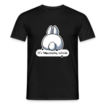 Il y a trop de monde dehors - T-shirt homme - noir - Devant - AI Model Male 178 light (178cm)