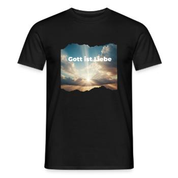 Gott ist Liebe - Männer T-Shirt - Schwarz - Vorne - AI Model Male 178 light (178cm)