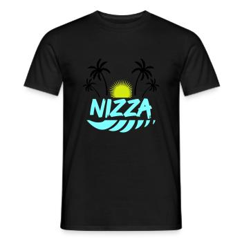 Nice - Men's T-Shirt - black - Front - AI Model Male 178 light (178cm)
