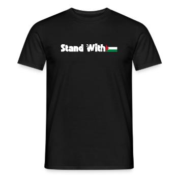 Stand With Palestine - Men's T-Shirt - black - Front - AI Model Male 178 light (178cm)