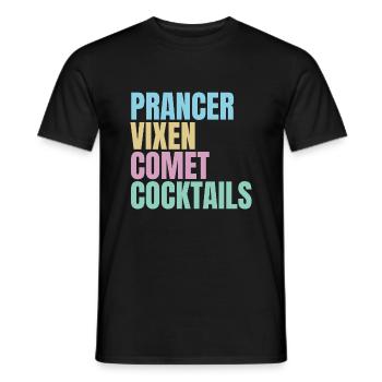 Funny Drinking Christmas - Men's T-Shirt - black - Front - AI Model Male 178 light (178cm)