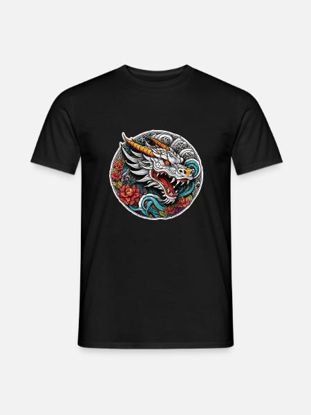 Asian Dragon - Japan - Chinese - Men's T-Shirt - black