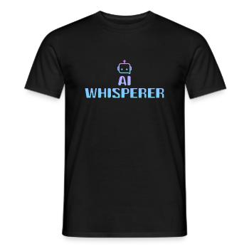 AI Whisperer - Men's T-Shirt - black - Front - AI Model Male 178 light (178cm)