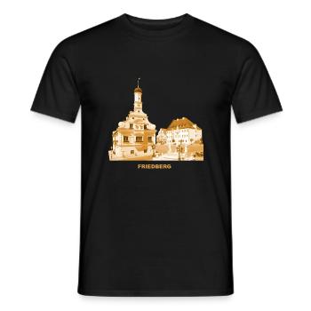 Friedberg Bayern Rathaus Schwaben Aichach - Männer T-Shirt - Schwarz - Vorne - AI Model Male 178 light (178cm)