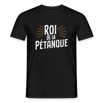 Roi de la pétanque - T-shirt homme - noir - Devant - AI Model Male 178 light (178cm)
