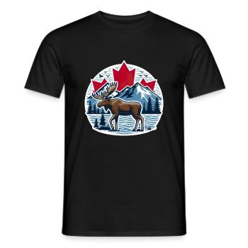 Canada 4 - Men's T-Shirt - black - Front - AI Model Male 178 light (178cm)