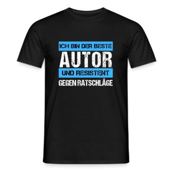 Resistenter Autor - Männer T-Shirt - Schwarz - Vorne - AI Model Male 178 light (178cm)
