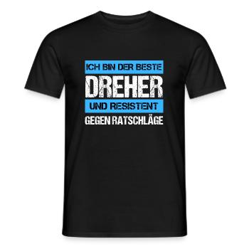 Resistenter Dreher - Männer T-Shirt - Schwarz - Vorne - AI Model Male 178 light (178cm)