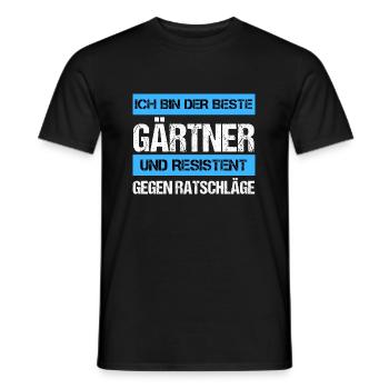 Jardinier résistant - T-shirt homme - noir - Devant - AI Model Male 178 light (178cm)