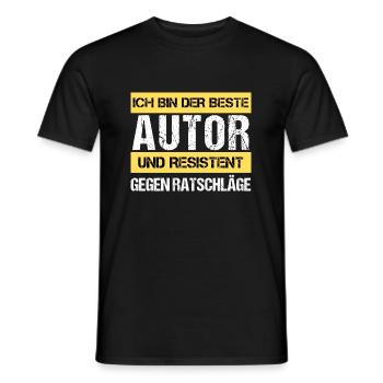Auteur résistant - T-shirt homme - noir - Devant - AI Model Male 178 light (178cm)