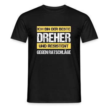 Resistant turner - Men's T-Shirt - black - Front - AI Model Male 178 light (178cm)