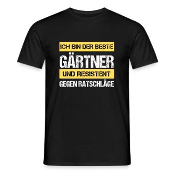 Jardinier résistant - T-shirt homme - noir - Devant - AI Model Male 178 light (178cm)