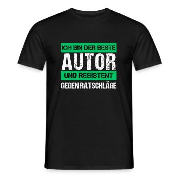 Auteur résistant - T-shirt homme - noir - Devant - AI Model Male 178 light (178cm)