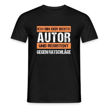 Auteur résistant - T-shirt homme - noir - Devant - AI Model Male 178 light (178cm)