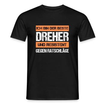 Resistant turner - Men's T-Shirt - black - Front - AI Model Male 178 light (178cm)