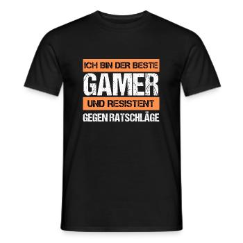 Gamer résistant - T-shirt homme - noir - Devant - AI Model Male 178 light (178cm)