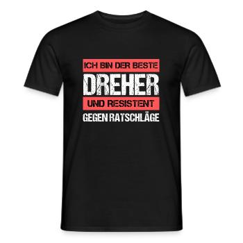 Resistant turner - Men's T-Shirt - black - Front - AI Model Male 178 light (178cm)