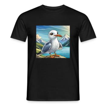 Verlorene möwe - Männer T-Shirt - Schwarz - Vorne - AI Model Male 178 light (178cm)