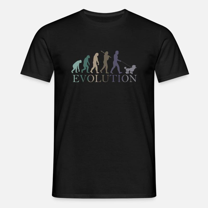 EVOLUTION PUDEL - Männer T-Shirt - Schwarz