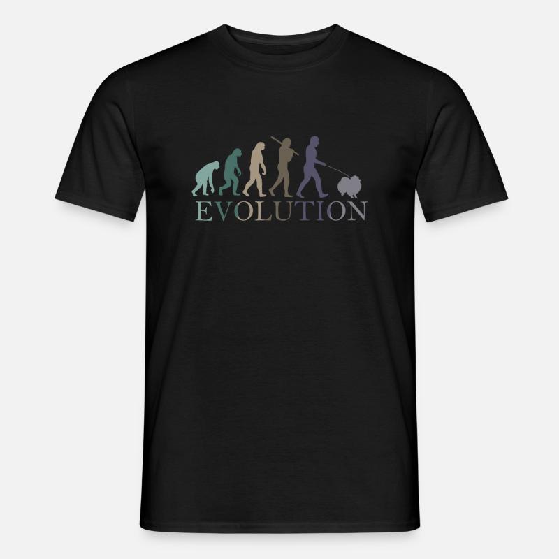 EVOLUTION POMERANIAN - Männer T-Shirt - Schwarz