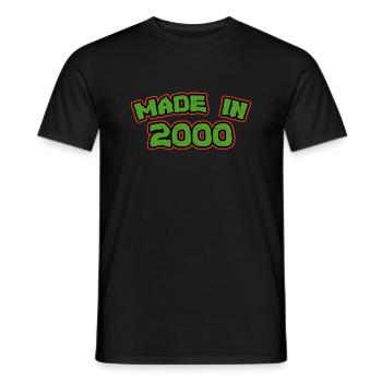 Made in 2000 - Men's T-Shirt - black - Front - AI Model Male 178 light (178cm)