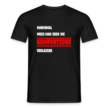 Komfortzone - Männer T-Shirt - Schwarz - Vorne - AI Model Male 178 light (178cm)