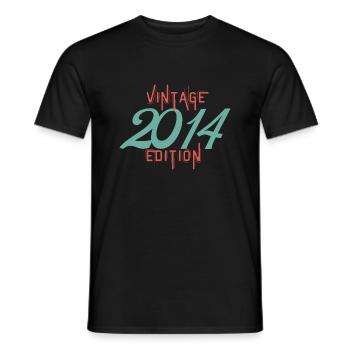 Jahrgang 2014 Ausgabe - Männer T-Shirt - Schwarz - Vorne - AI Model Male 178 light (178cm)